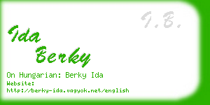 ida berky business card